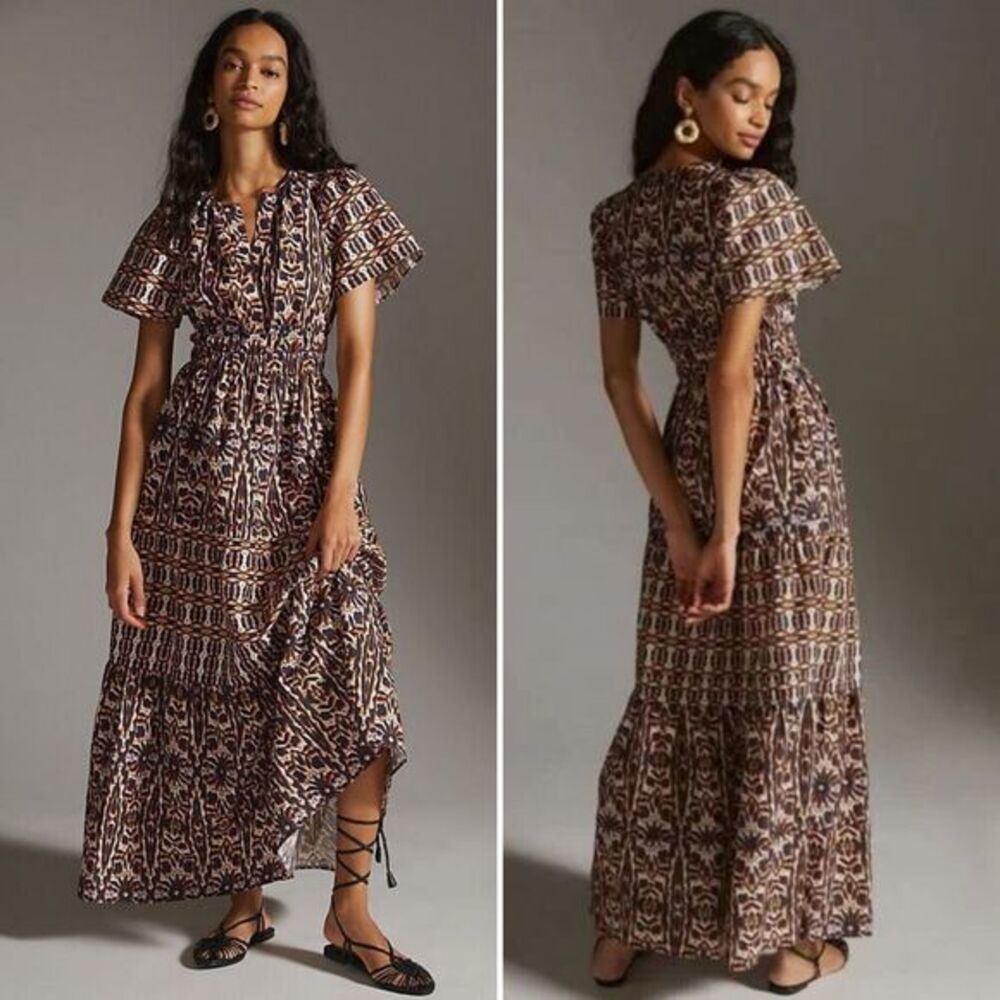 Maeve Anthropologie Somerset Maxi Dress 100% Cotton Size M NWOT